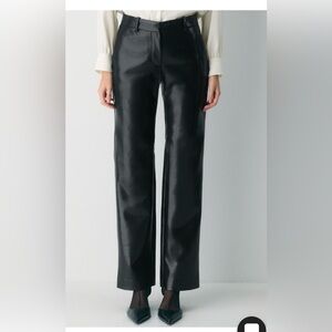 Sleek Black Faux Leather Pants